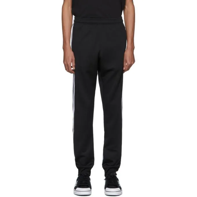 adidas Originals Black and White 3-Stripe Wrap Track Pants