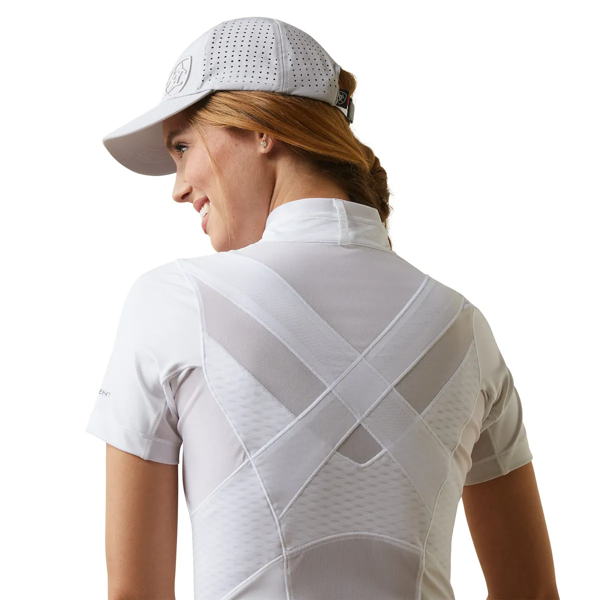 Ariat Womens Ascent 1/4 Zip Short Sleeve Show Shirt - Sale