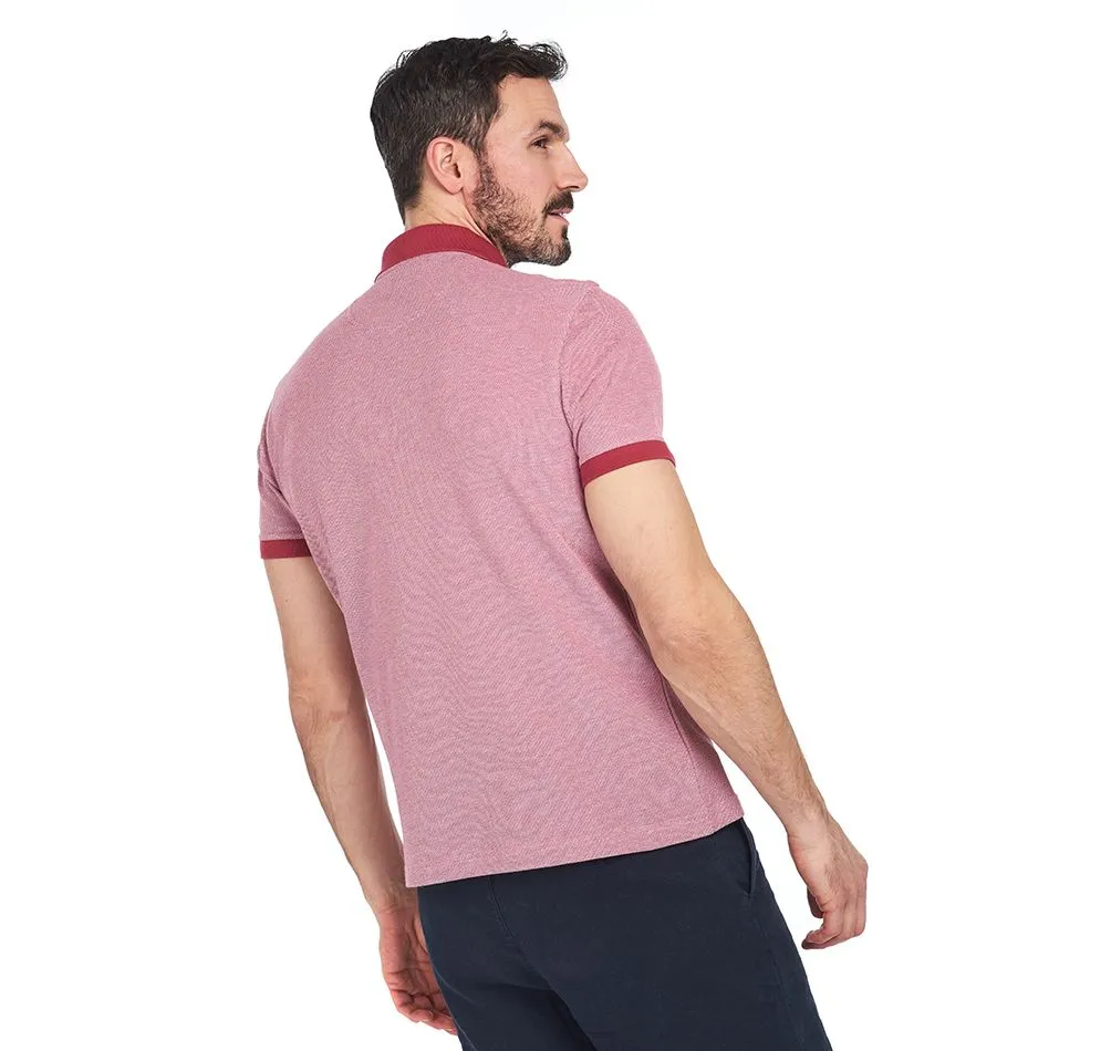 BARBOUR Sports Polo Mix Shirt - Men's - Raspberry