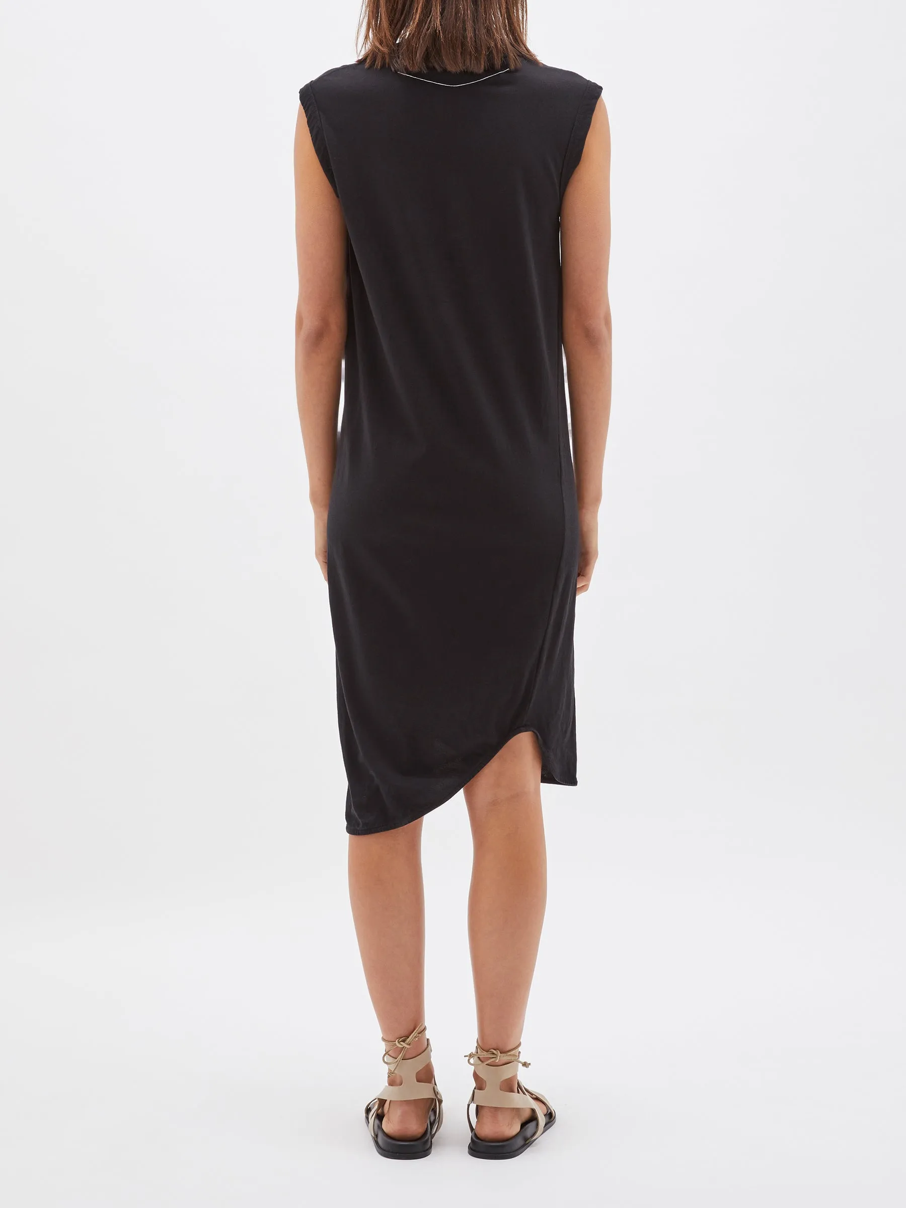 Bassike Slim Muscle Tank Dress - Black