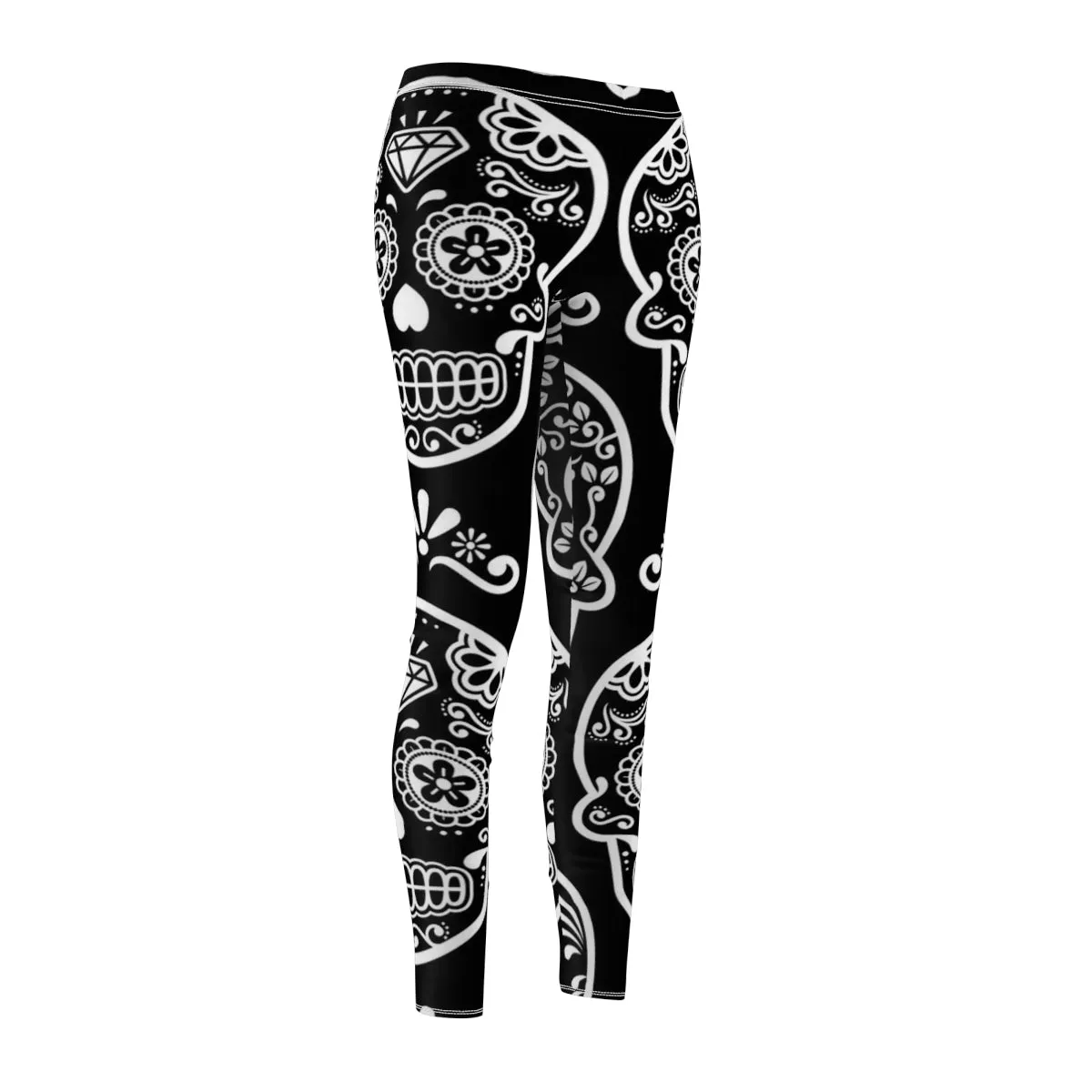 Black & White Calavera Women's Leggings