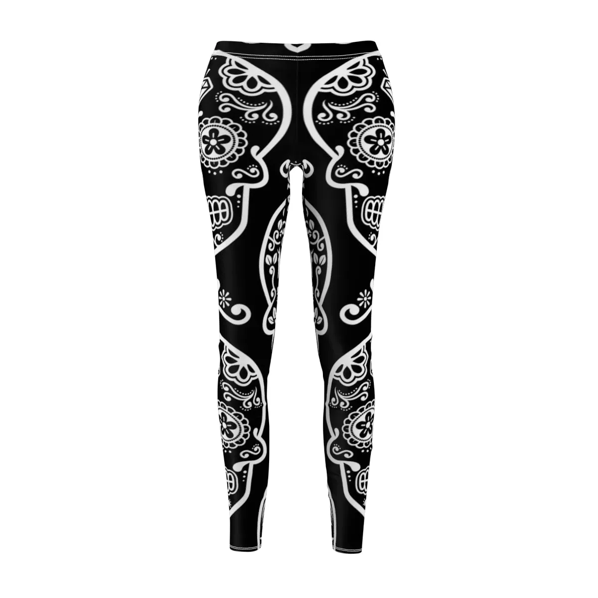 Black & White Calavera Women's Leggings