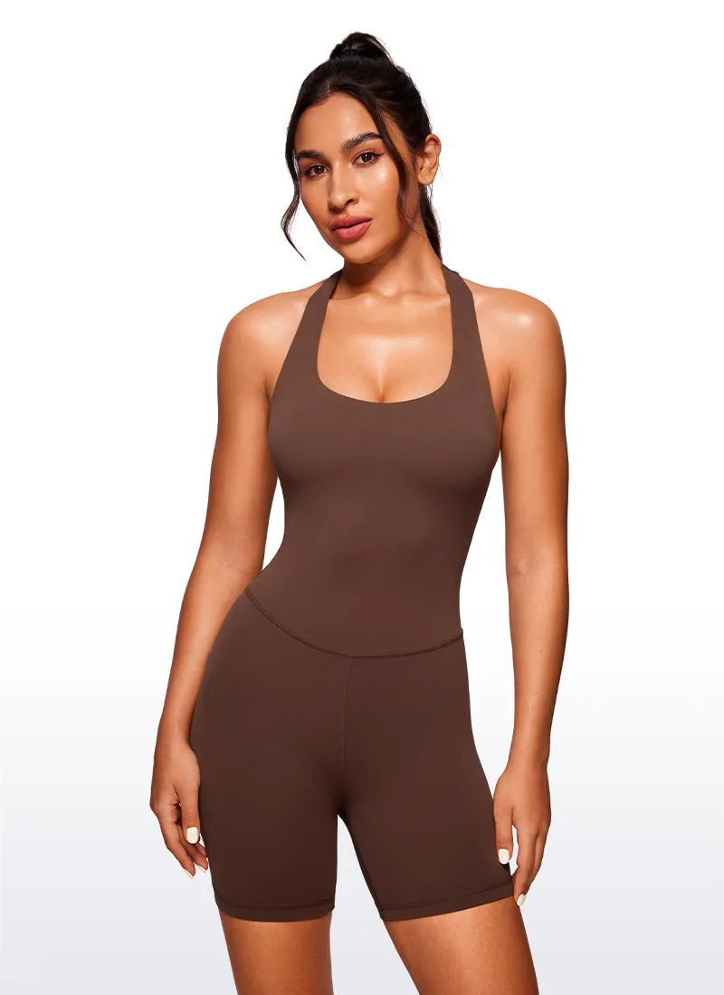 Butterluxe Halter Backless Athletic Rompers 6''