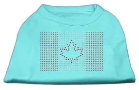 Canadian Flag Rhinestone Shirts Aqua XS (8)