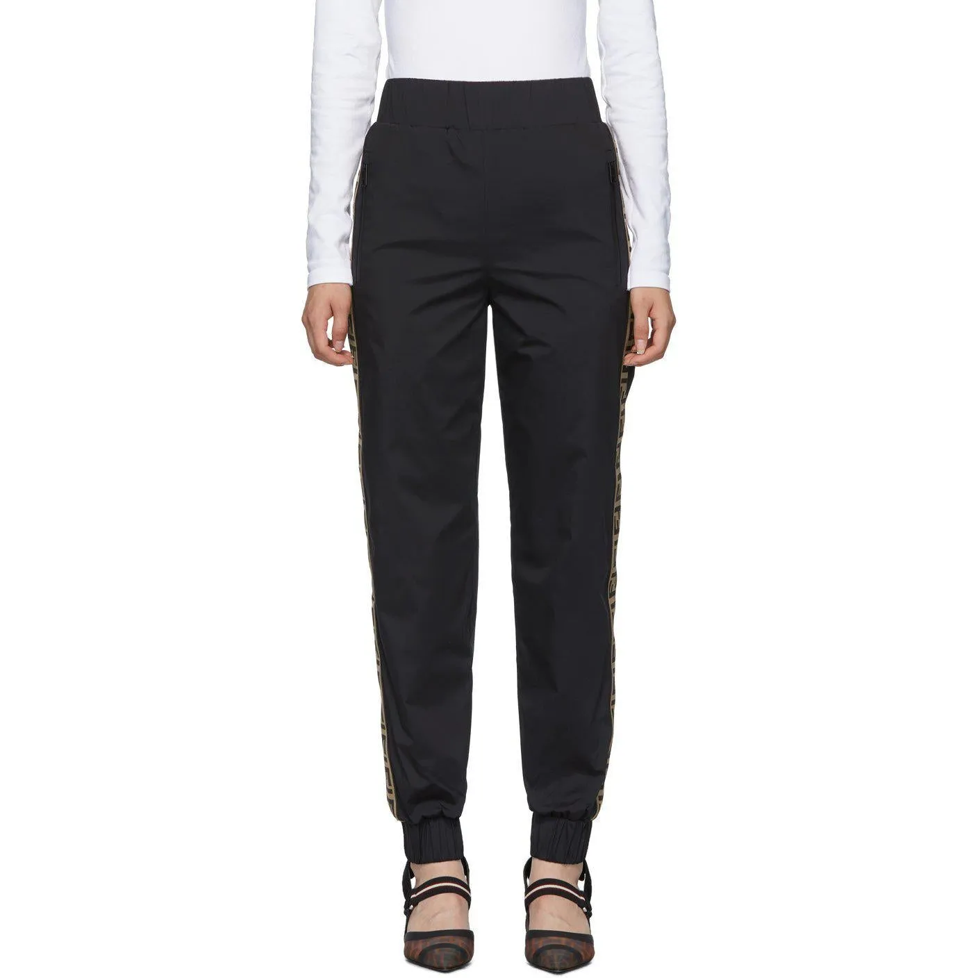 Fendi Black 'Forever Fendi' Track Lounge Pants