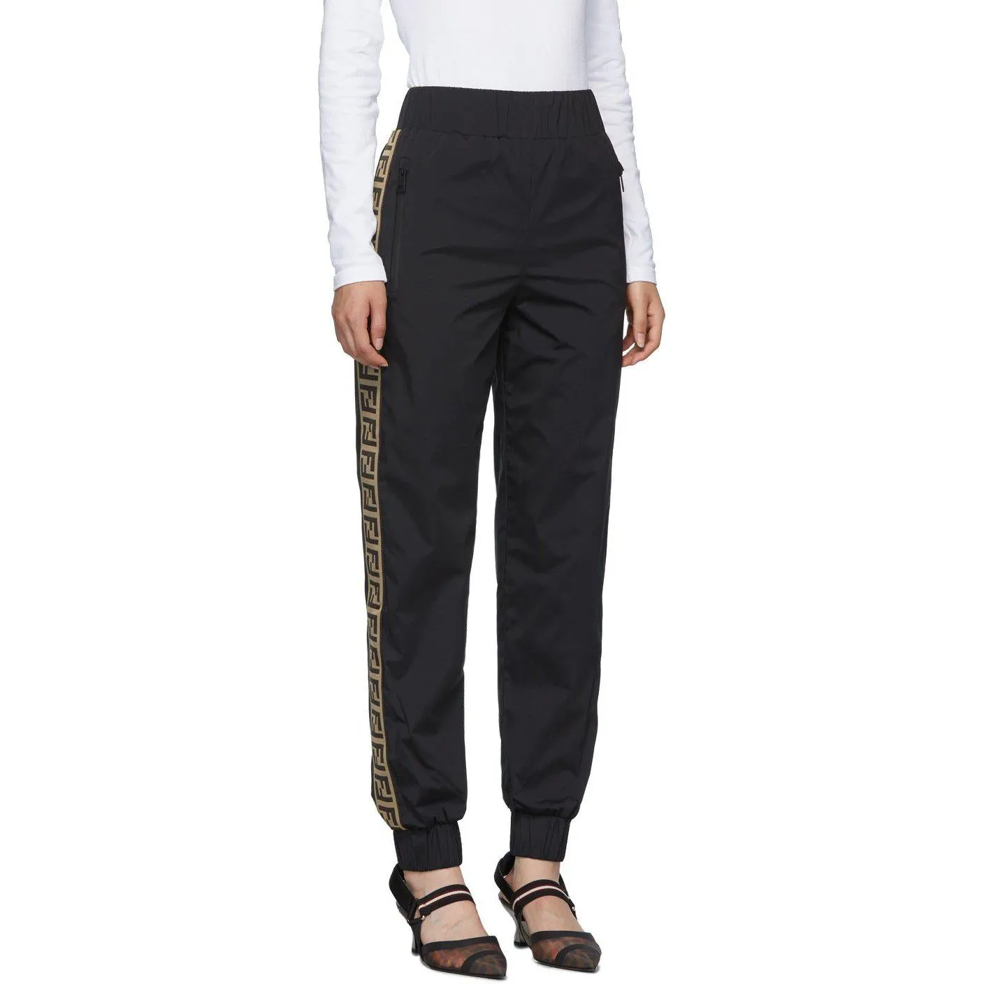 Fendi Black 'Forever Fendi' Track Lounge Pants