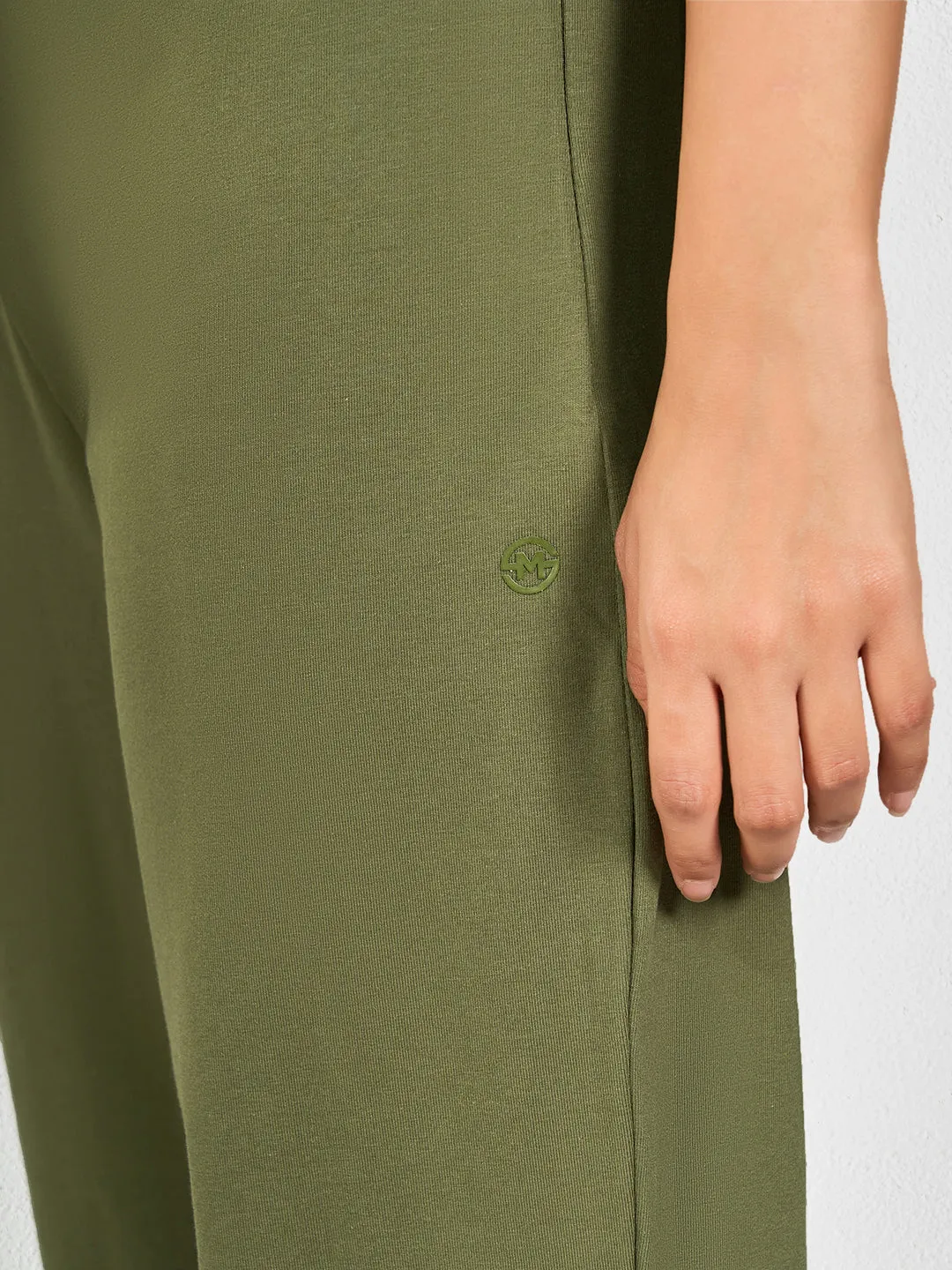 Green Solid OG Track Pant