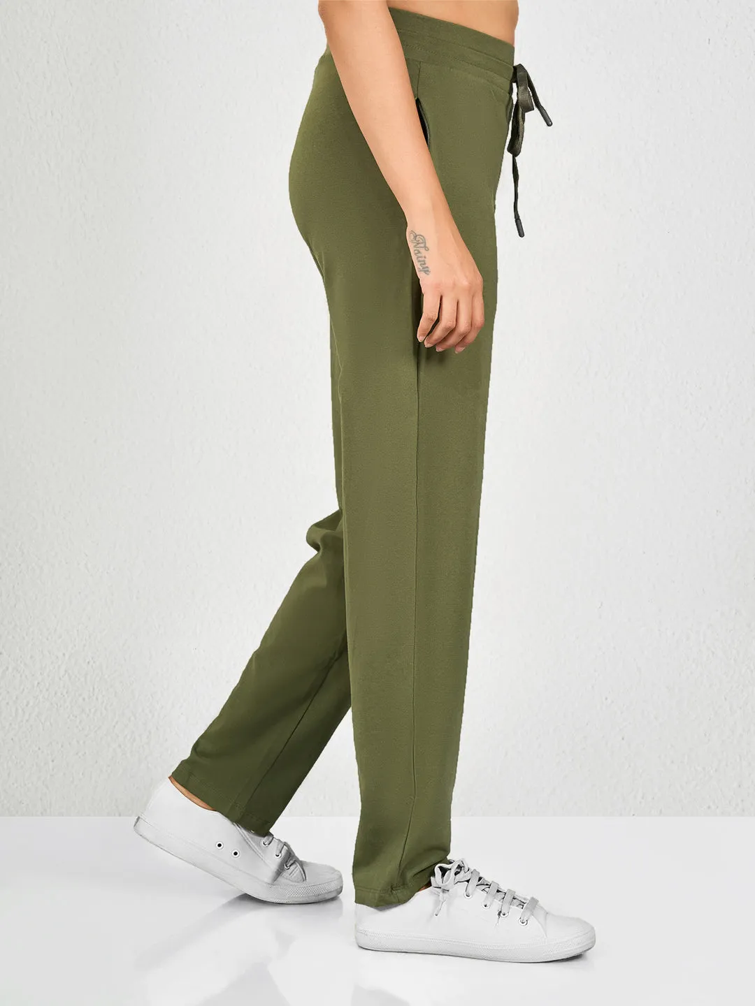 Green Solid OG Track Pant