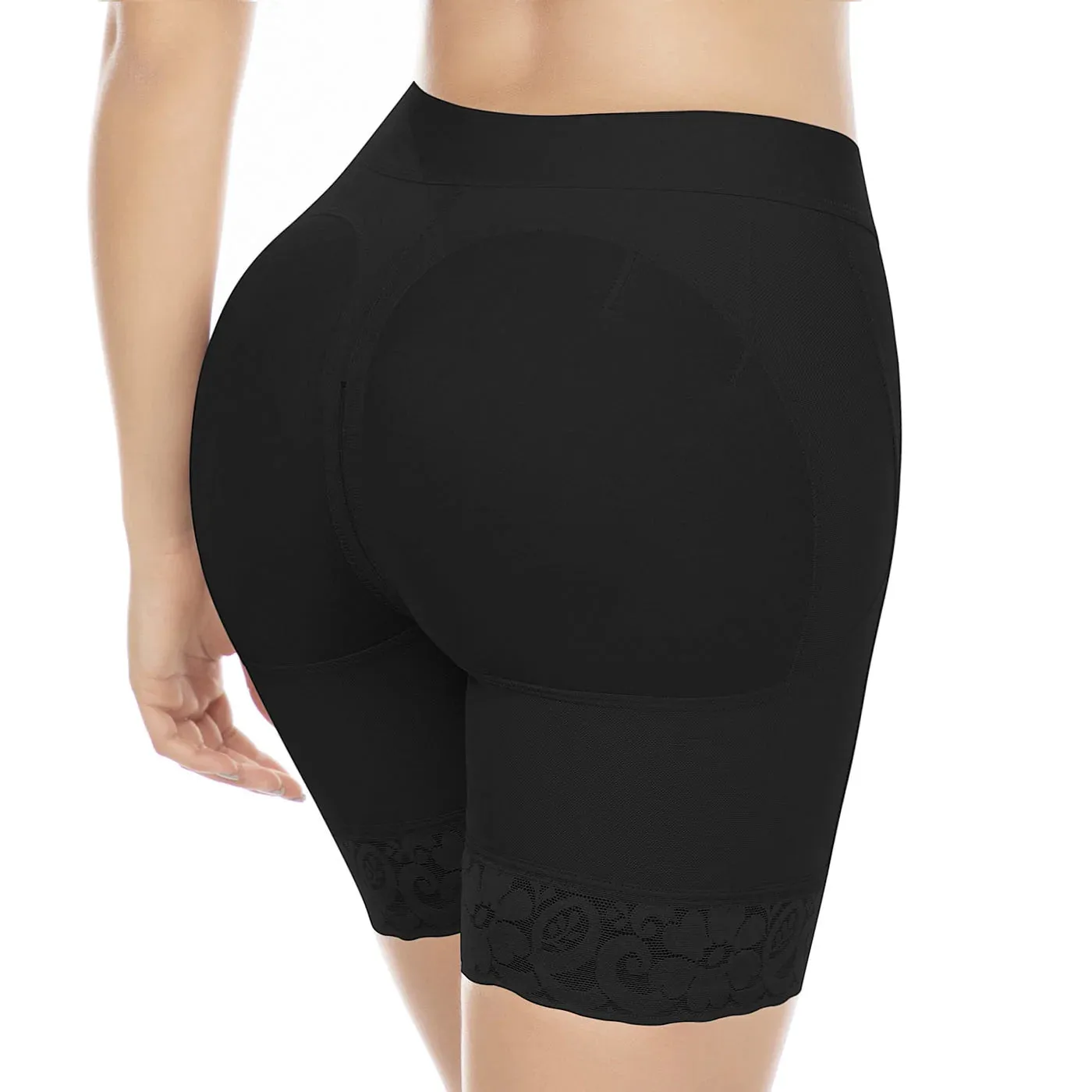 Low Rise Shapewear Shorts with Zippered Crotch High Compression Fajas Colombianas MARIAE SPD0530