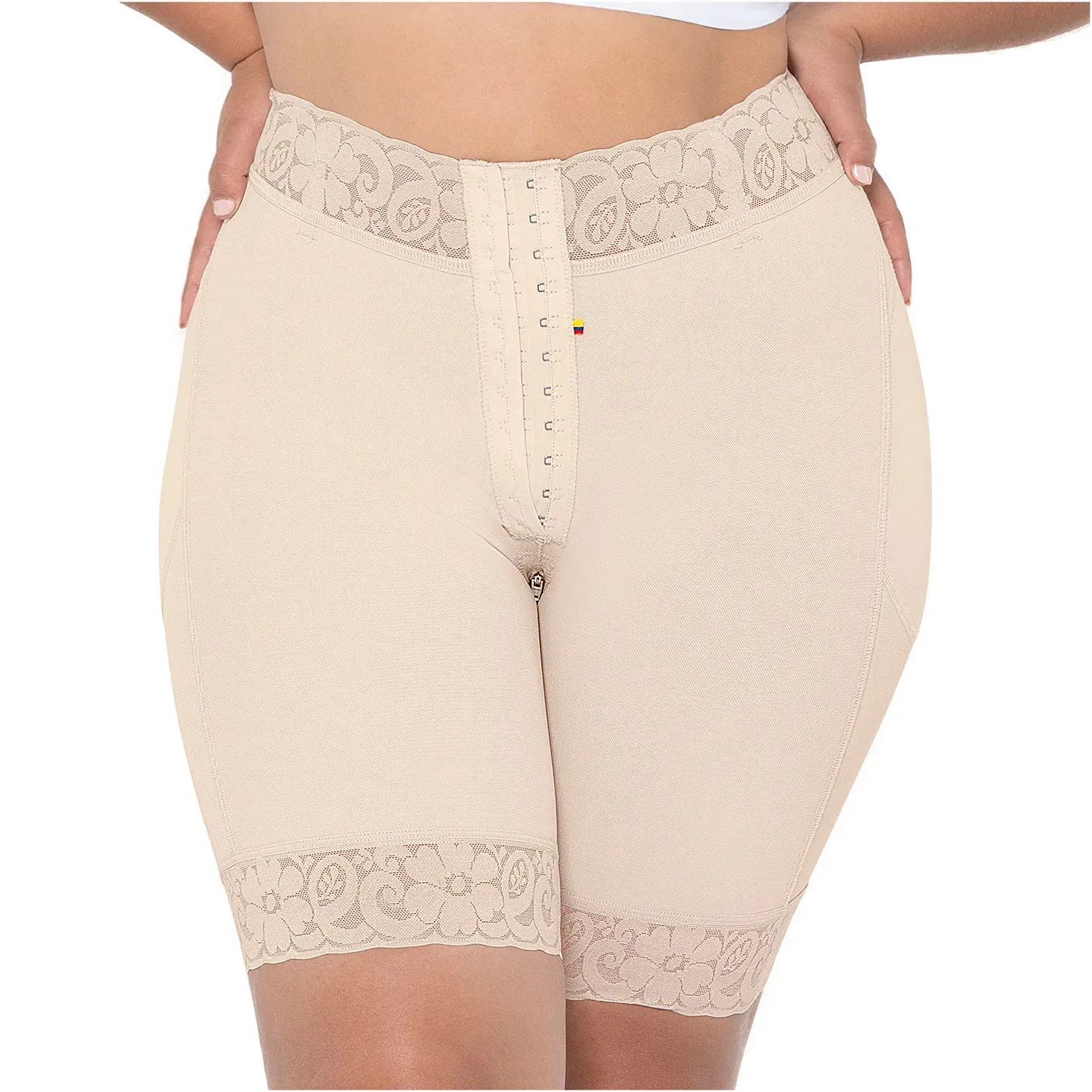 Low Rise Shapewear Shorts with Zippered Crotch High Compression Fajas Colombianas MARIAE SPD0530