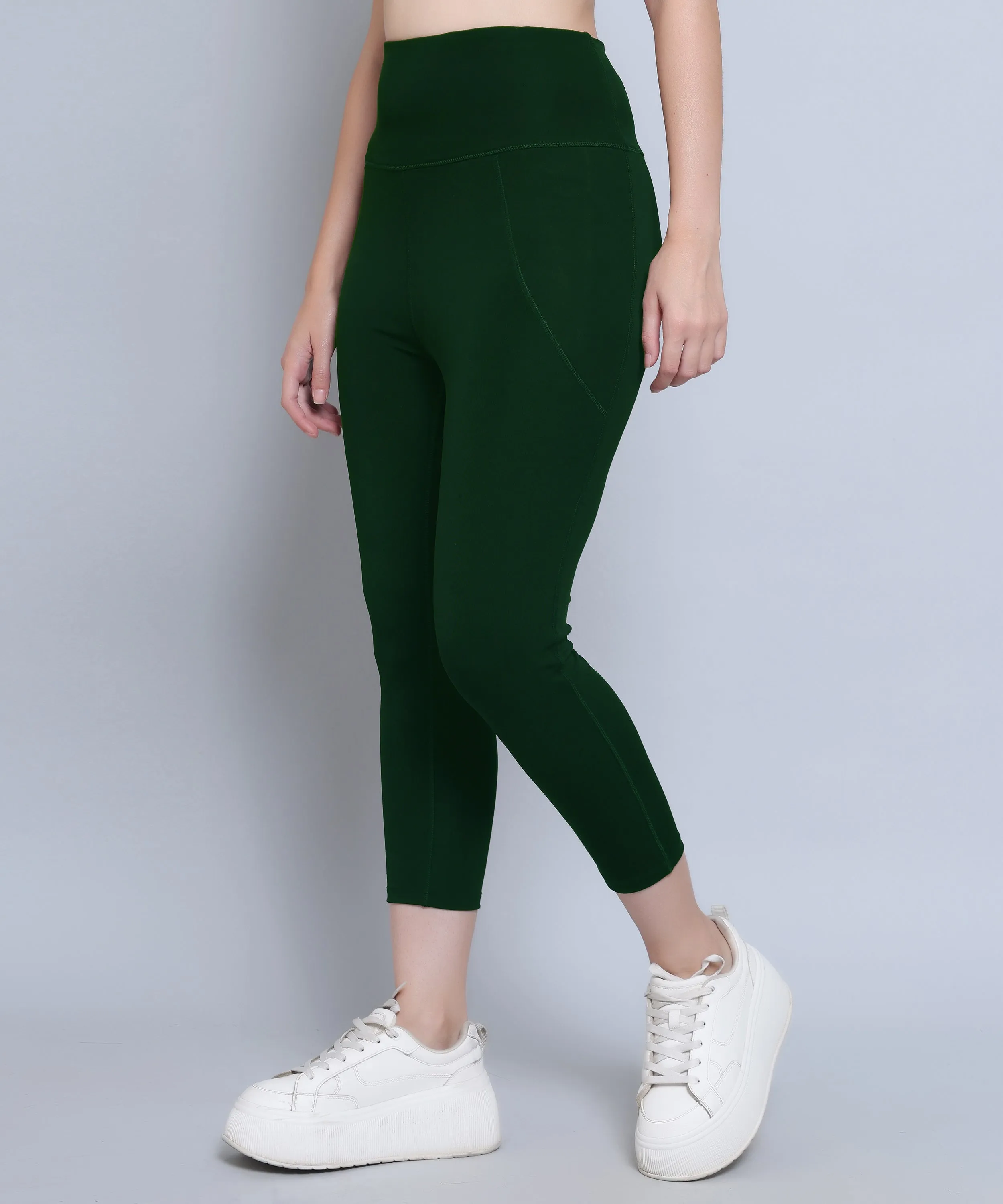 Megaska Dry Fit Active Gym Leggings with Pockets for Women, High Waisted Tummy Control Workout Yoga Track Pants (3 Pack Combo)_Black-BottleGreen-Wine