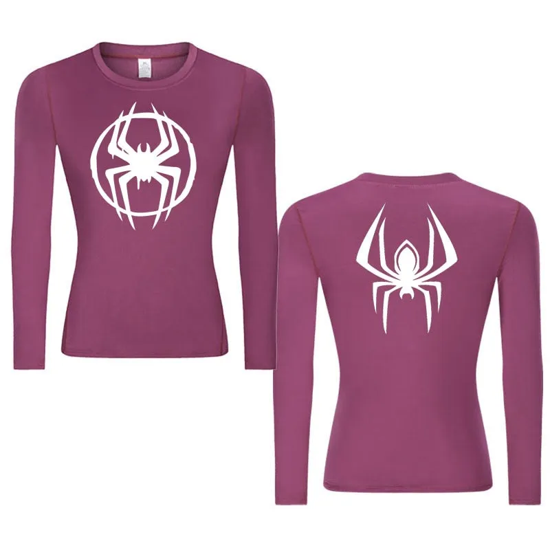Morales Web Slinging Woman's Long Sleeve Compression Shirt