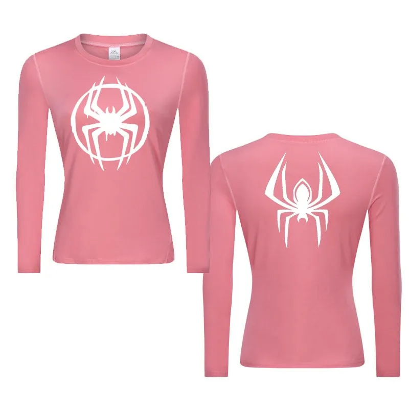 Morales Web Slinging Woman's Long Sleeve Compression Shirt