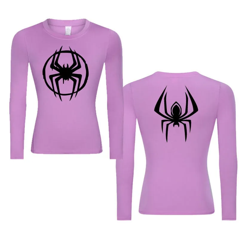 Morales Web Slinging Woman's Long Sleeve Compression Shirt