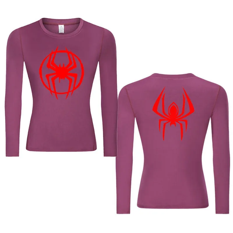 Morales Web Slinging Woman's Long Sleeve Compression Shirt