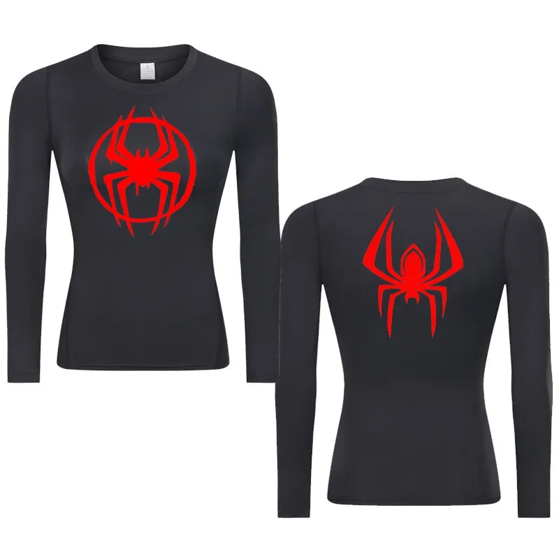 Morales Web Slinging Woman's Long Sleeve Compression Shirt