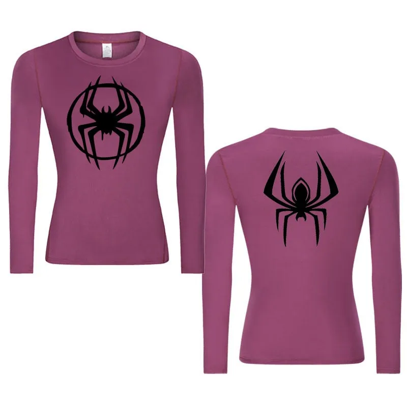 Morales Web Slinging Woman's Long Sleeve Compression Shirt