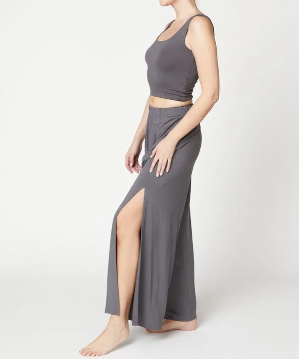 Organic Bamboo Split Leg Pants