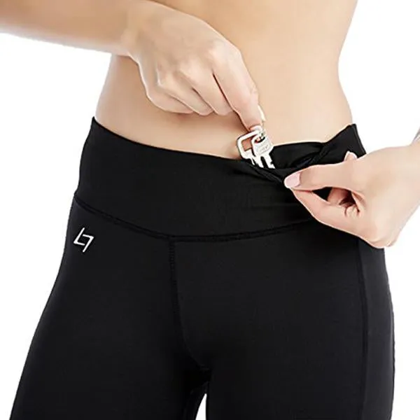 Skinny Yoga Pants With Pockets On Waistband & Sides