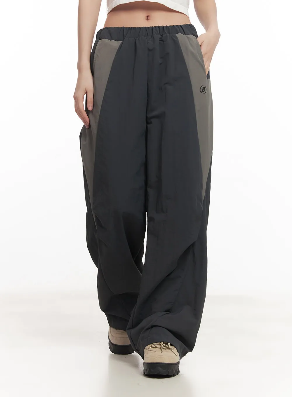 Two-Tone Nylon Track Pants CM528