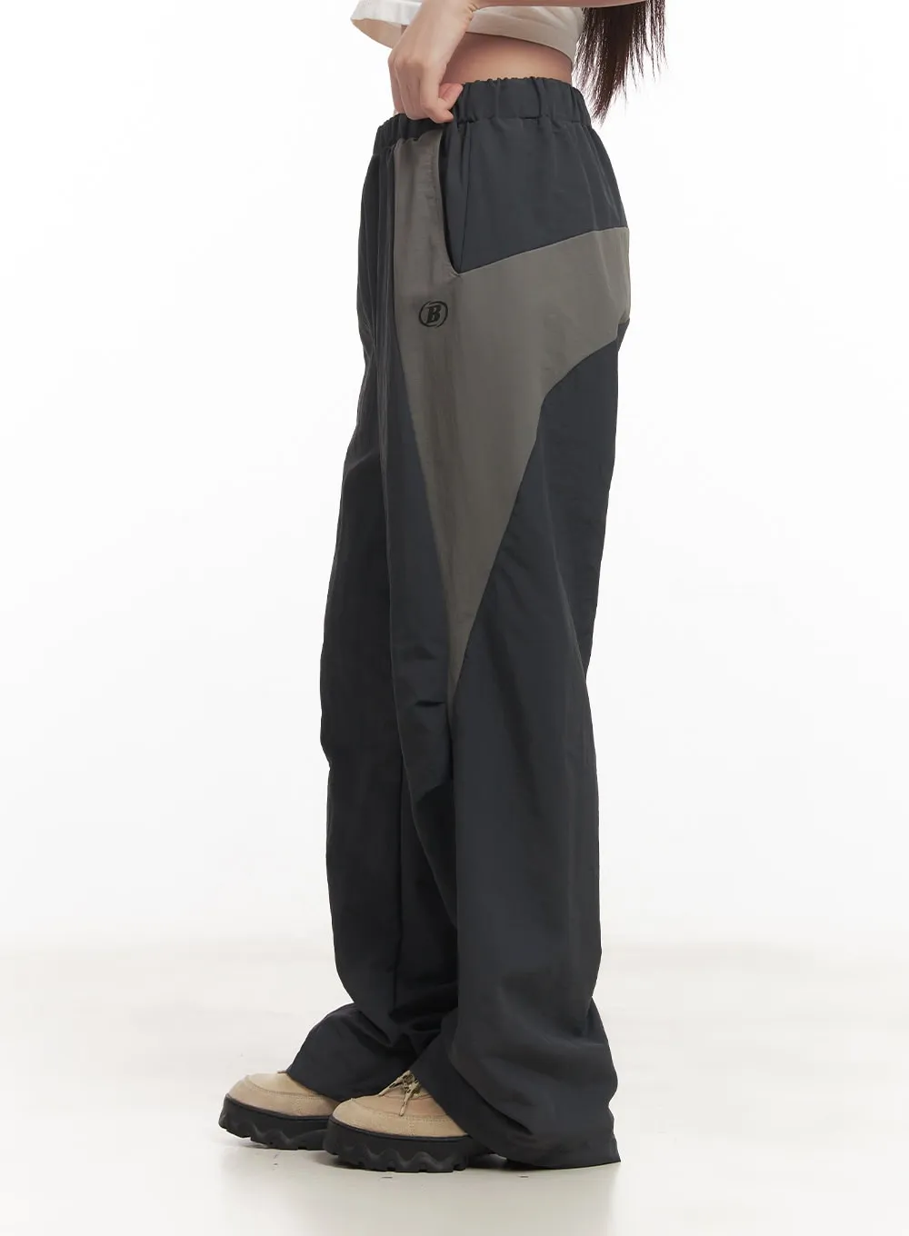 Two-Tone Nylon Track Pants CM528
