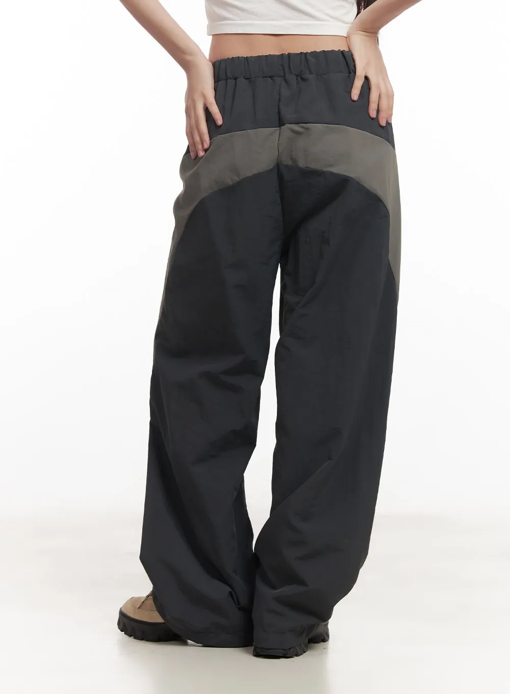 Two-Tone Nylon Track Pants CM528
