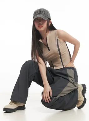 Two-Tone Nylon Track Pants CM528
