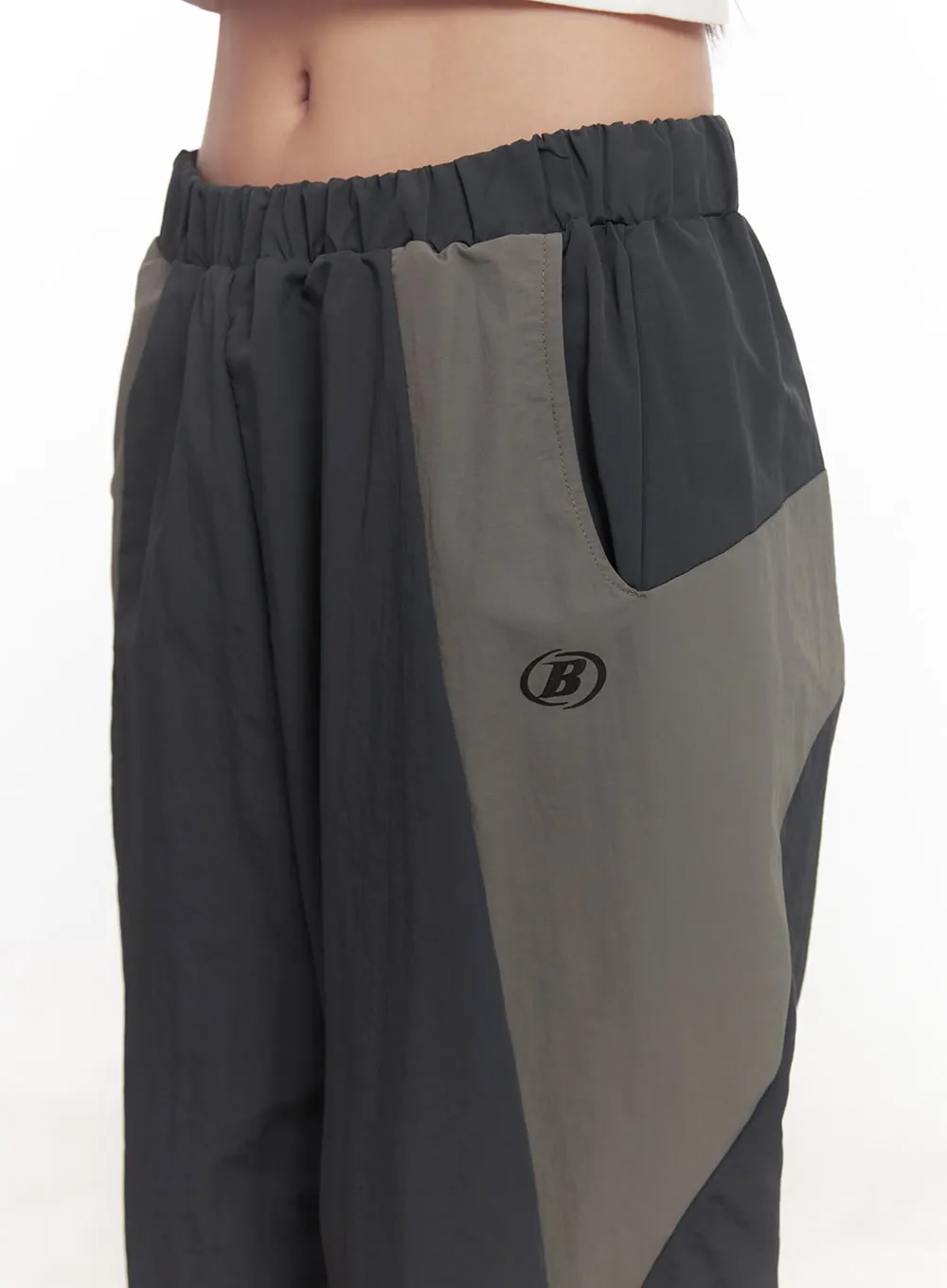 Two-Tone Nylon Track Pants CM528