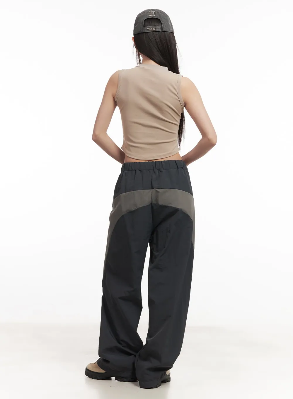 Two-Tone Nylon Track Pants CM528
