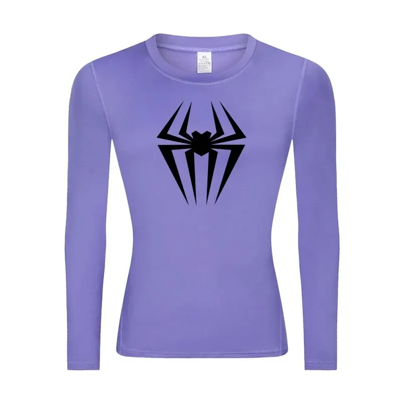 Web-Slinging Gwen Woman's Long Sleeve Compression Shirt