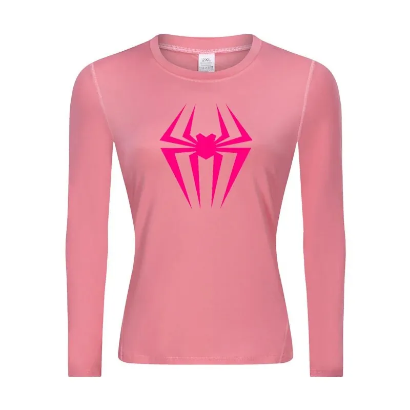 Web-Slinging Gwen Woman's Long Sleeve Compression Shirt
