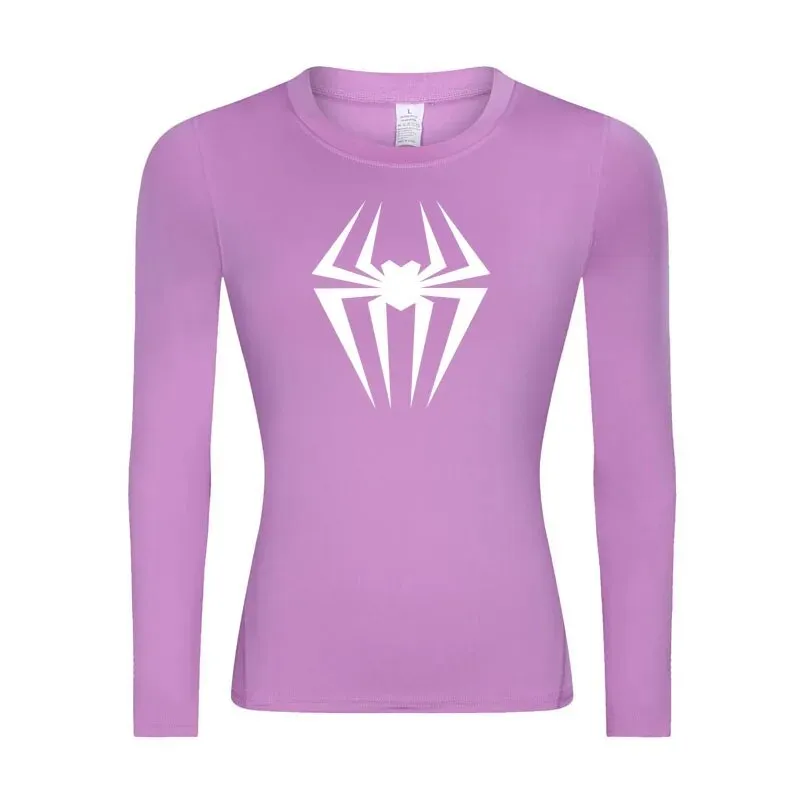 Web-Slinging Gwen Woman's Long Sleeve Compression Shirt