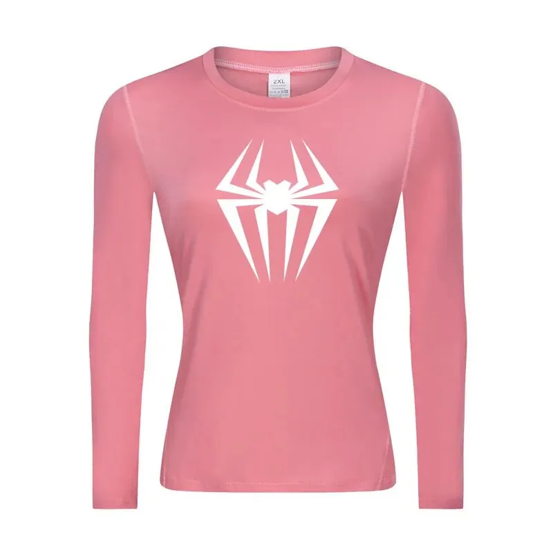 Web-Slinging Gwen Woman's Long Sleeve Compression Shirt
