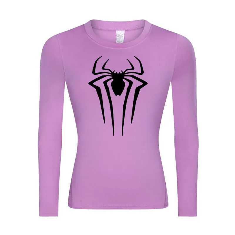 Web-Slinging Woman's Long Sleeve Compression Shirt