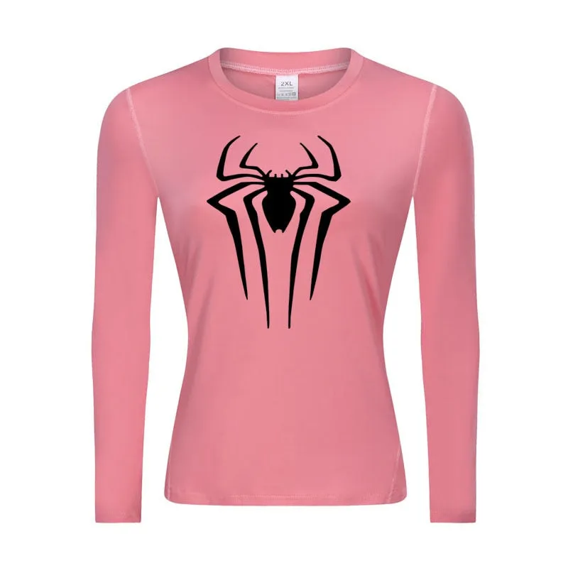 Web-Slinging Woman's Long Sleeve Compression Shirt