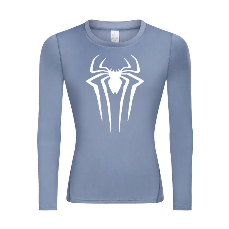 Web-Slinging Woman's Long Sleeve Compression Shirt
