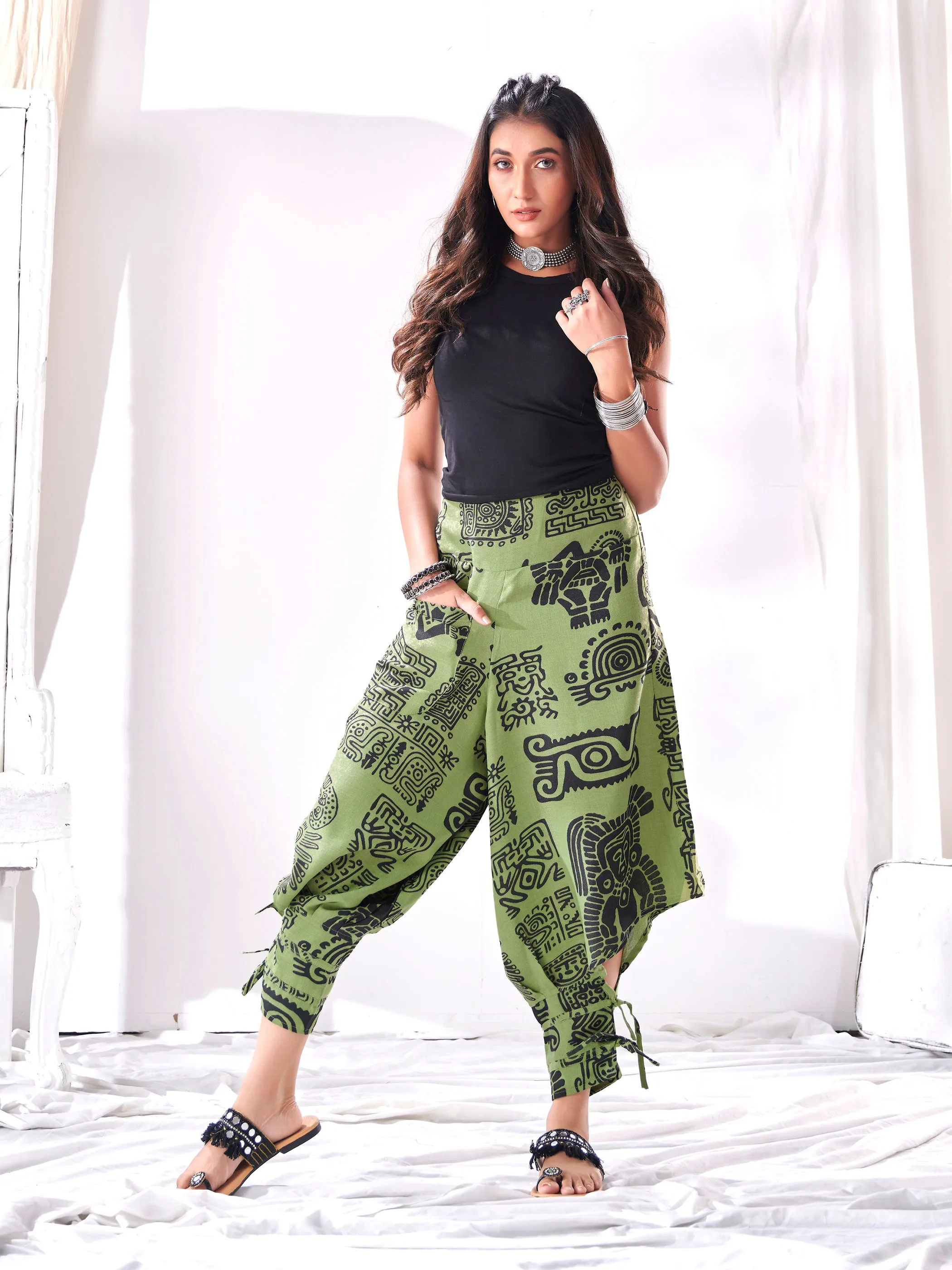 Women's Arabic Boho Harem Balloon Pants For Yoga Dance