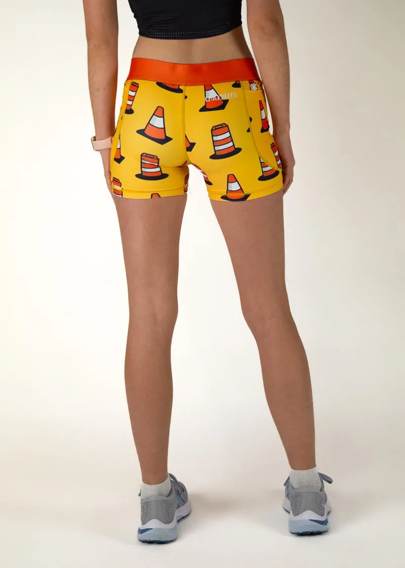 Women's Traffic Cones 3" Compression Shorts
